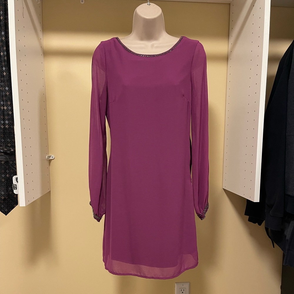 Forever 21 Magenta Mini Dress with Studded Trim